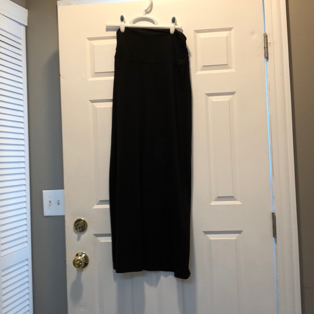 Plain black maxi skirt